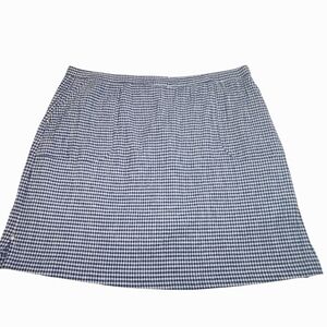 Cathy Daniels Gingham Check Seersucker Pull on Skort- L